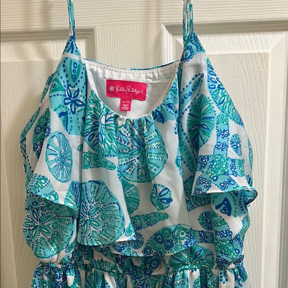 Lilly Pulitzer Blue and Green Sundress